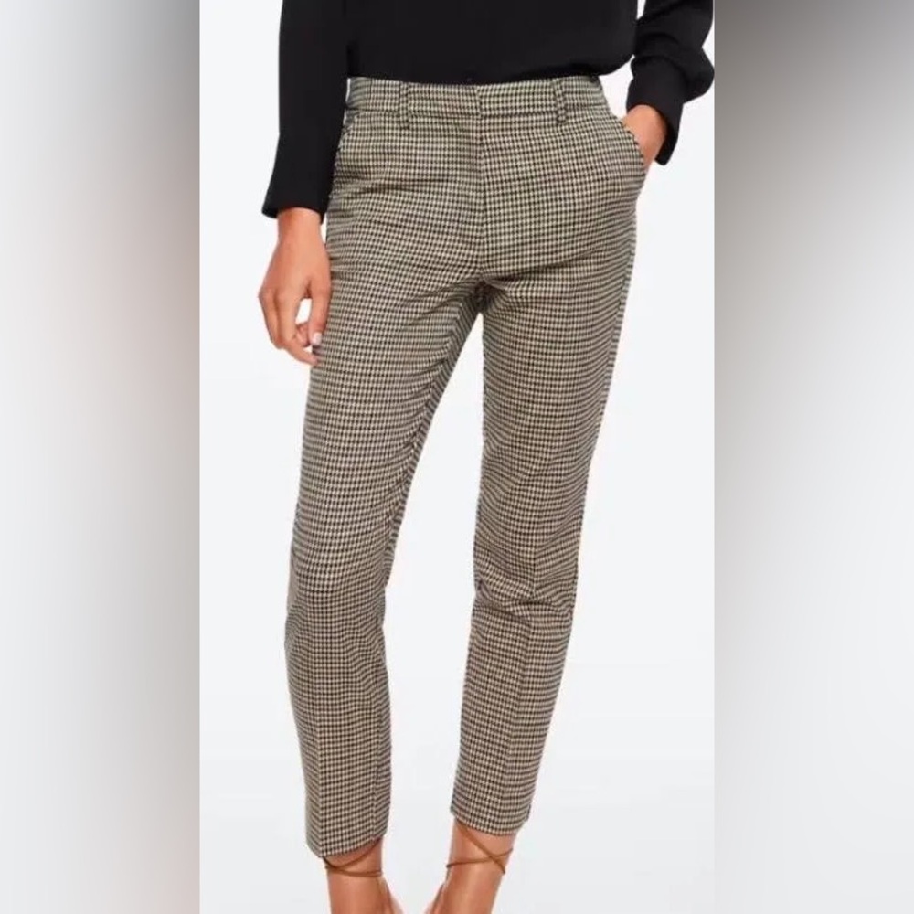 Mango Houndstooth Pants